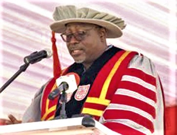 Professor Fred McBagonluri, President of Academic City addressing the students Professor Fred McBagonluri, President of Academic City addressing the students